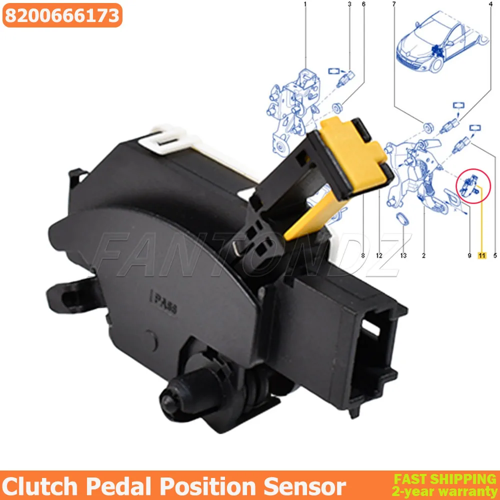 Clutch Pedal Position Sensor For Renault Espace Mk4 Megane Vel Satis Koleos Laguna Scenic Mk2 Mk3 New 8200666173
Clutch Pedal Position Sensor For Renault Espace Mk4 Megane Vel Satis Koleos Laguna Scenic Mk2 Mk3 New 8200666173