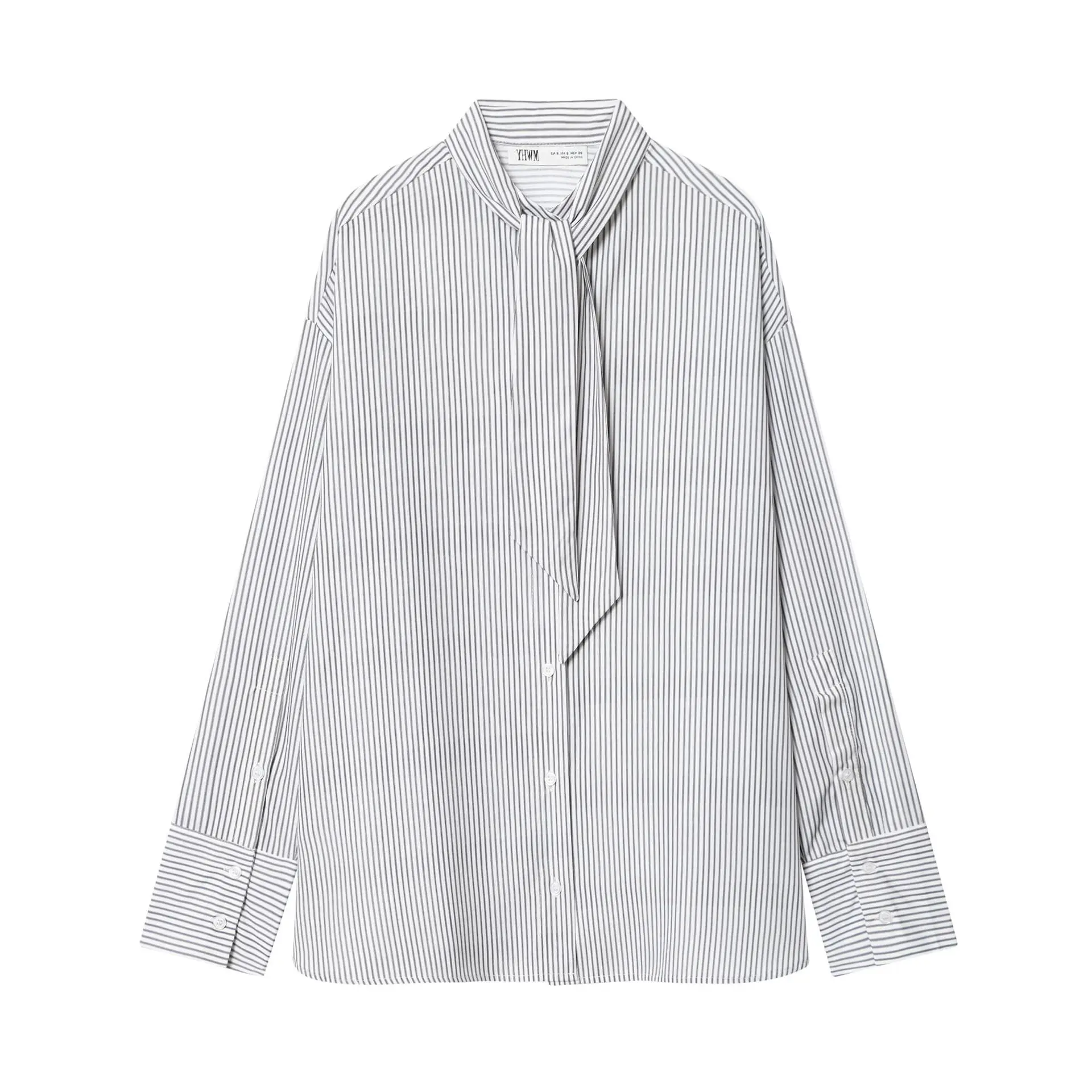 Women's Fashionable Scarf-Style Striped Poplin Shirt HQ47
Women's Fashionable Scarf-Style Striped Poplin Shirt HQ47