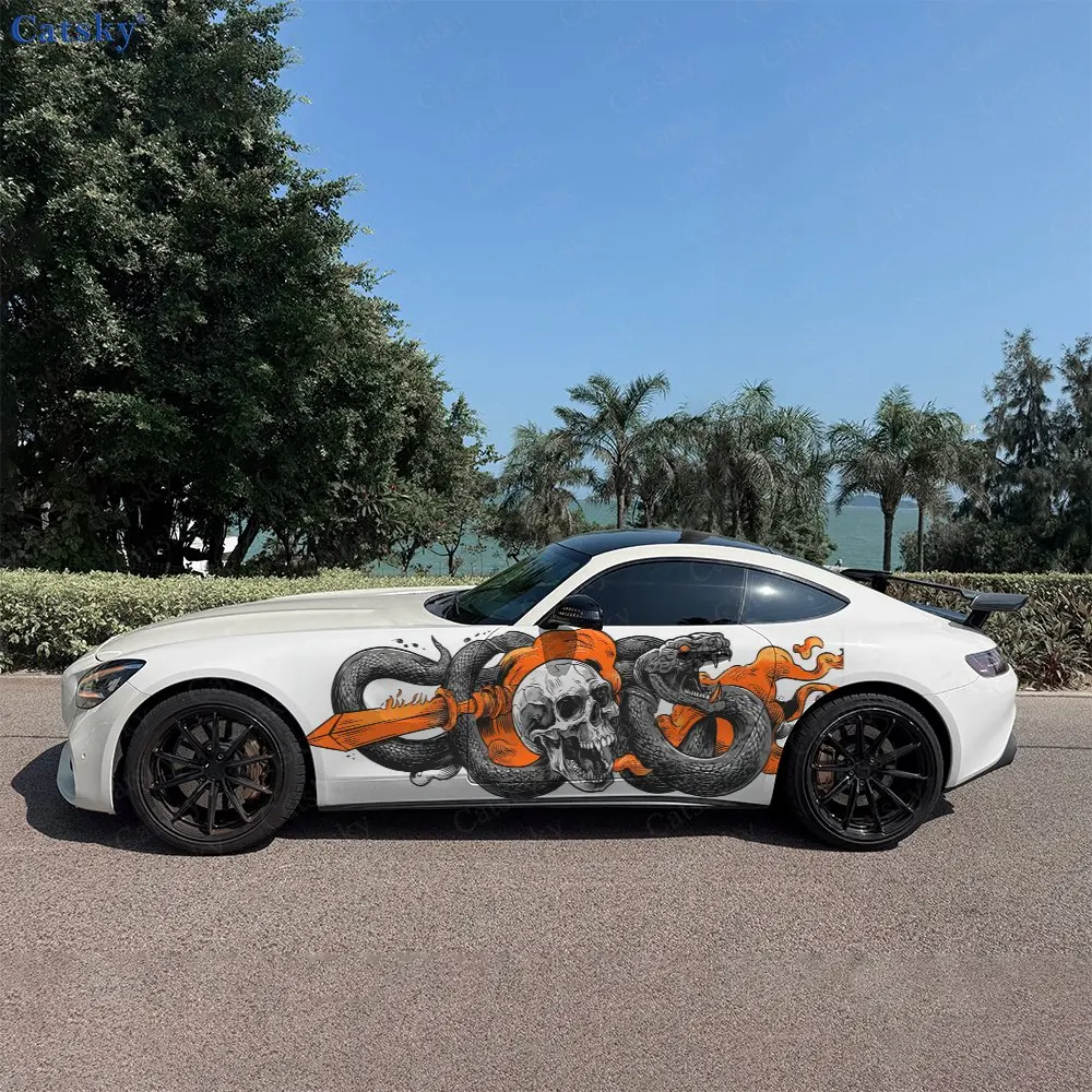 2pcs Snakes And Skeletons Car Sticker Full Body Decal Decoration Scratches Protect Car Sticker Waterproof Car Vinyl Wraps
2pcs Snakes And Skeletons Car Sticker Full Body Decal Decoration Scratches Protect Car Sticker Waterproof Car Vinyl Wraps
