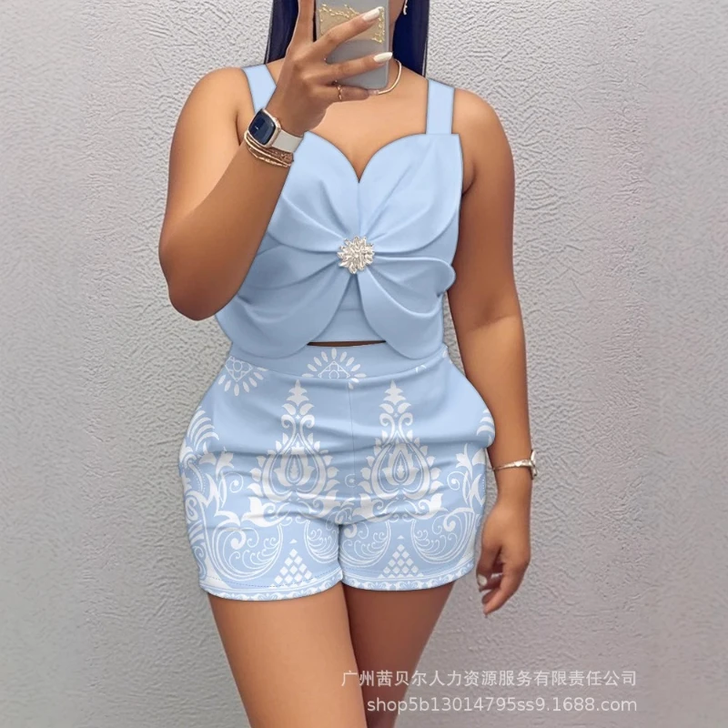 Shorts Pant Set Women Two Piece Sets Matching Sets Sling Tops Short Pants High Waist Print Y2k Streetwear Elegant Work Beach
Shorts Pant Set Women Two Piece Sets Matching Sets Sling Tops Short Pants High Waist Print Y2k Streetwear Elegant Work Beach