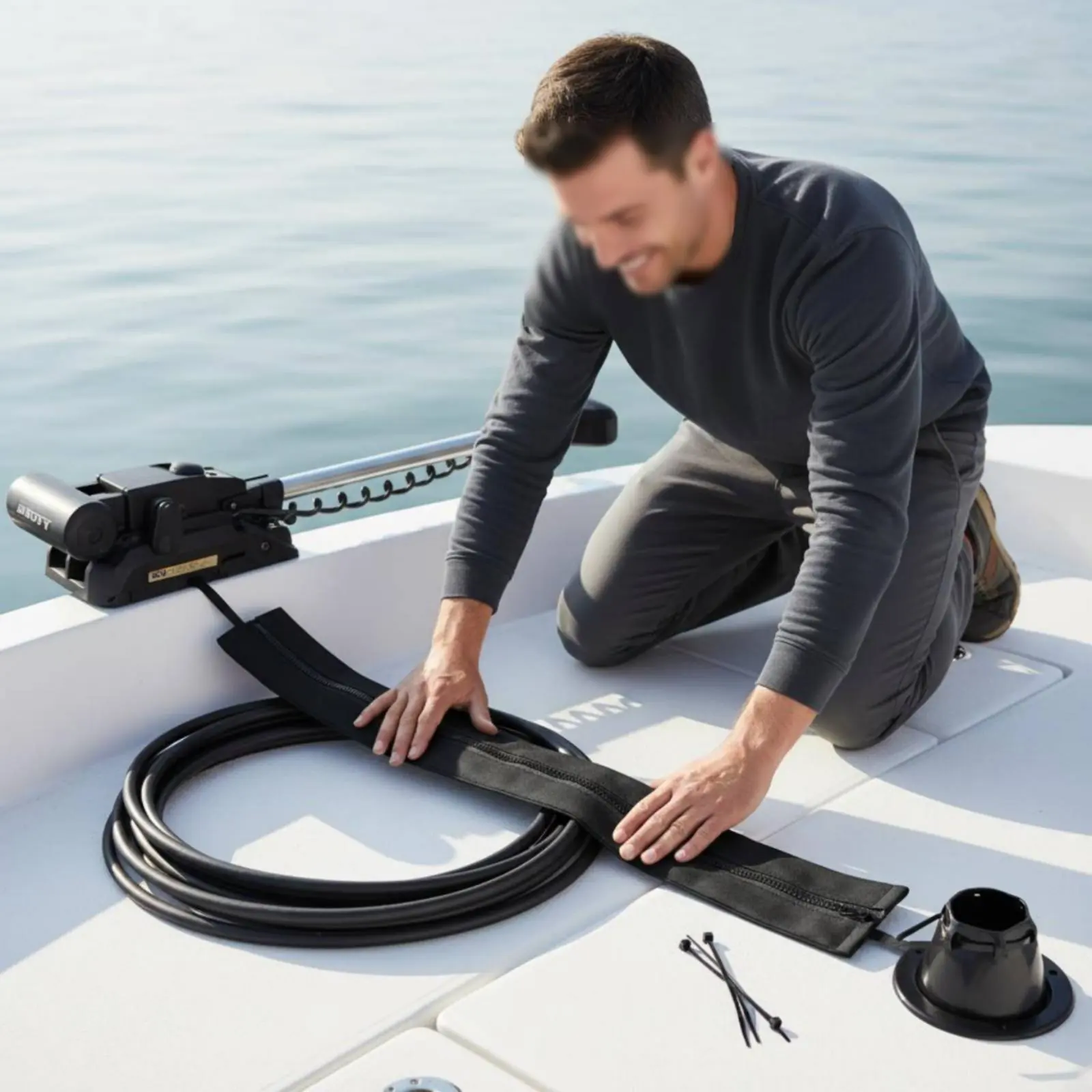 Trolling Engine Cable Sleeve Abrasion Resistant Zipper Cable Cover Boat Wire Cover Waterproof Marine Accessory Shock Absorption
Trolling Engine Cable Sleeve Abrasion Resistant Zipper Cable Cover Boat Wire Cover Waterproof Marine Accessory Shock Absorption