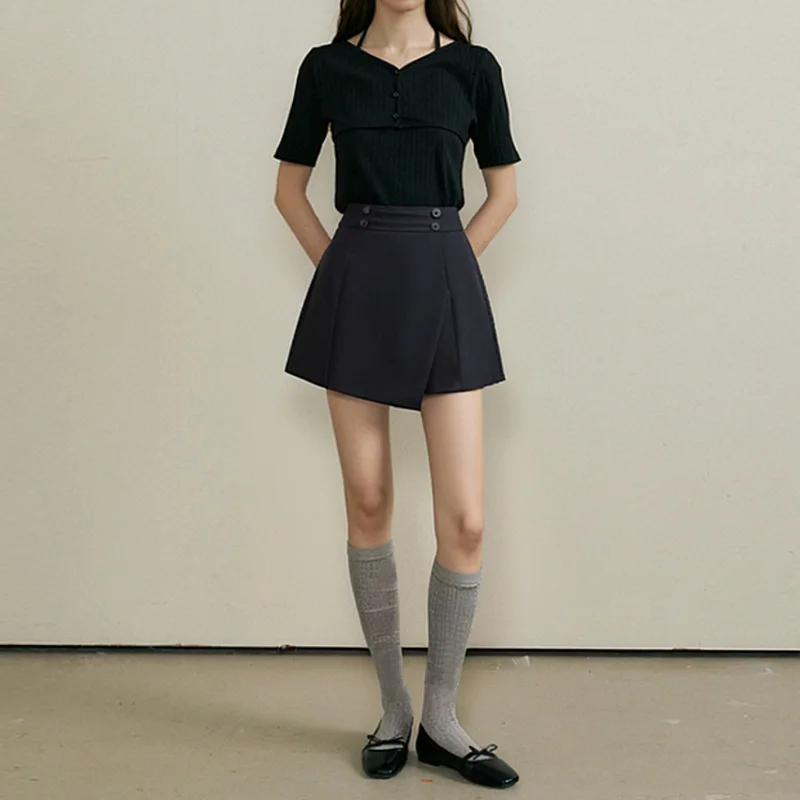 Women's summer short skirt for outerwearaLine skirt2026Summer skirt-pants with high waist, slimming effect, casual wide-leg trou
Women's summer short skirt for outerwearaLine skirt2026Summer skirt-pants with high waist, slimming effect, casual wide-leg trou