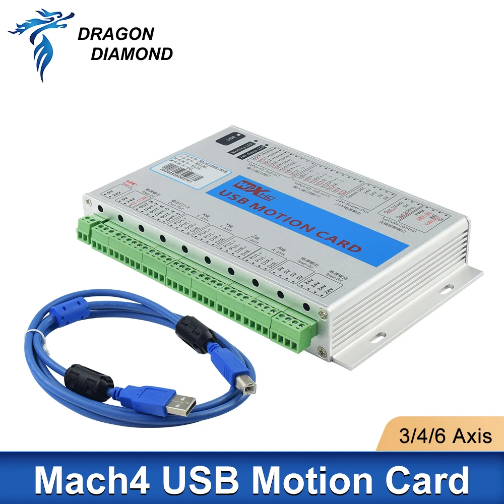 XHC Mach4 Motion Controller Card 2000KHz USB Breakout Board 3/4/6 axis MK4 For Engraving Machine CNC Machining Center
XHC Mach4 Motion Controller Card 2000KHz USB Breakout Board 3/4/6 axis MK4 For Engraving Machine CNC Machining Center