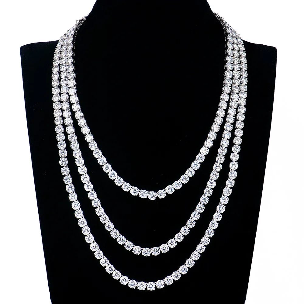 Wholesale Custom 925 Silver Iced Out D VVS 6mm Moissanite Tennis Chain Necklace GRA Certified Tennis Chain Moissanite
Wholesale Custom 925 Silver Iced Out D VVS 6mm Moissanite Tennis Chain Necklace GRA Certified Tennis Chain Moissanite