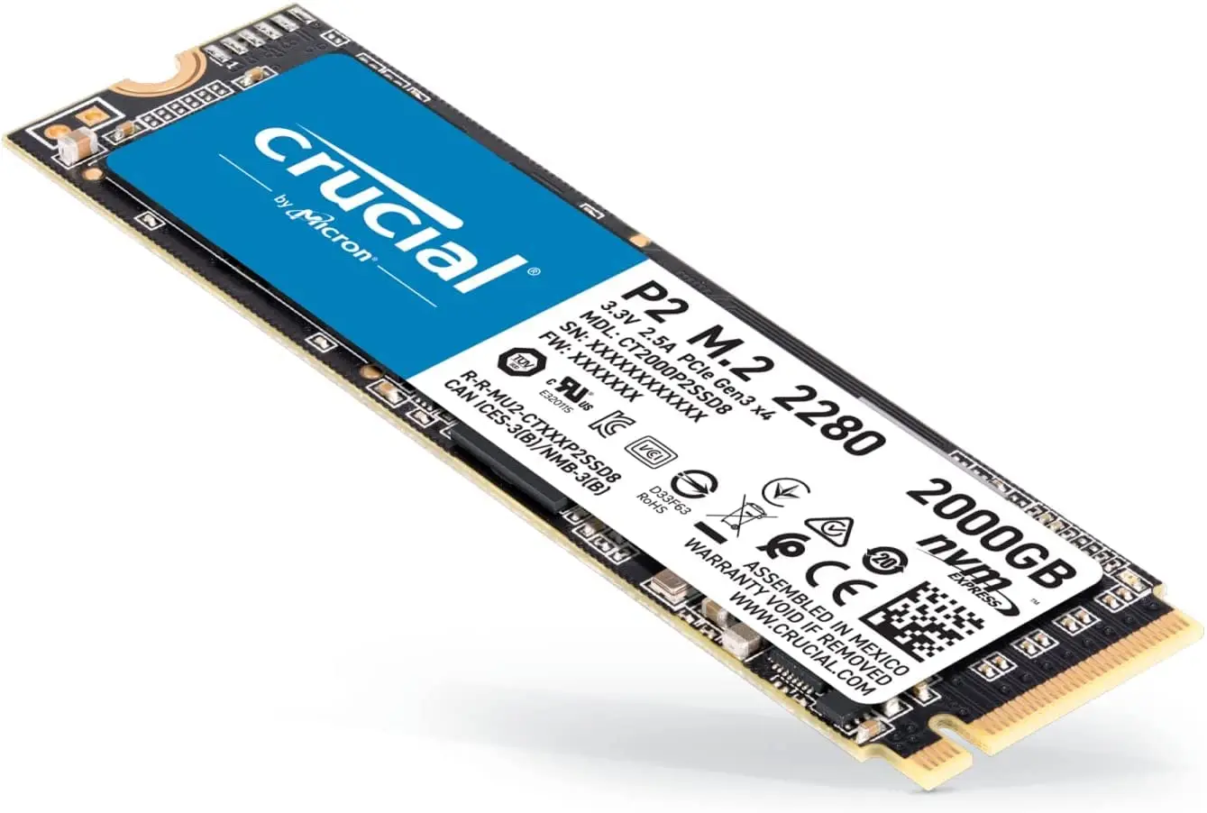 P2 2TB 3D NAND NVMe PCIe M.2 SSD Up to 2400MB/s - CT2000P2SSD8, Custom
P2 2TB 3D NAND NVMe PCIe M.2 SSD Up to 2400MB/s - CT2000P2SSD8, Custom