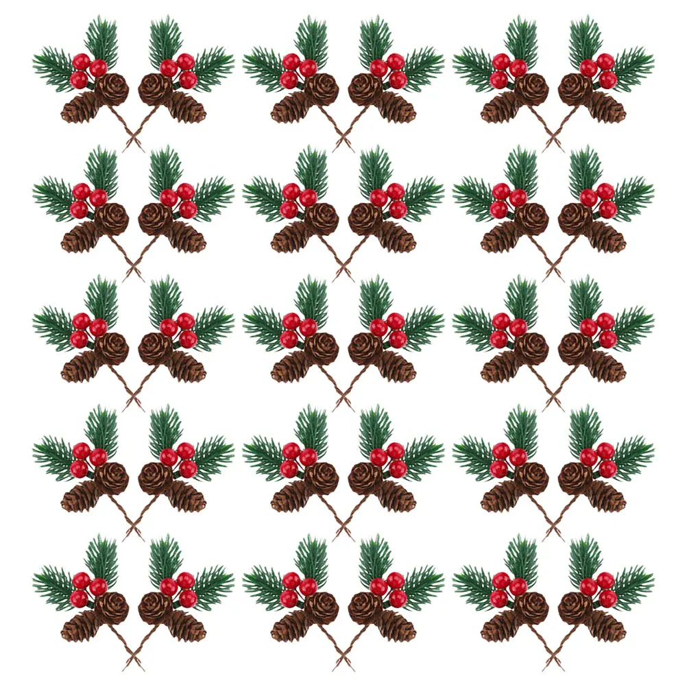 30Pcs Christmas Pine Picks Artificial Green Pine Branches with Red Berries Realistic Faux Filler for Wreaths Trees Centerpieces
30Pcs Christmas Pine Picks Artificial Green Pine Branches with Red Berries Realistic Faux Filler for Wreaths Trees Centerpieces