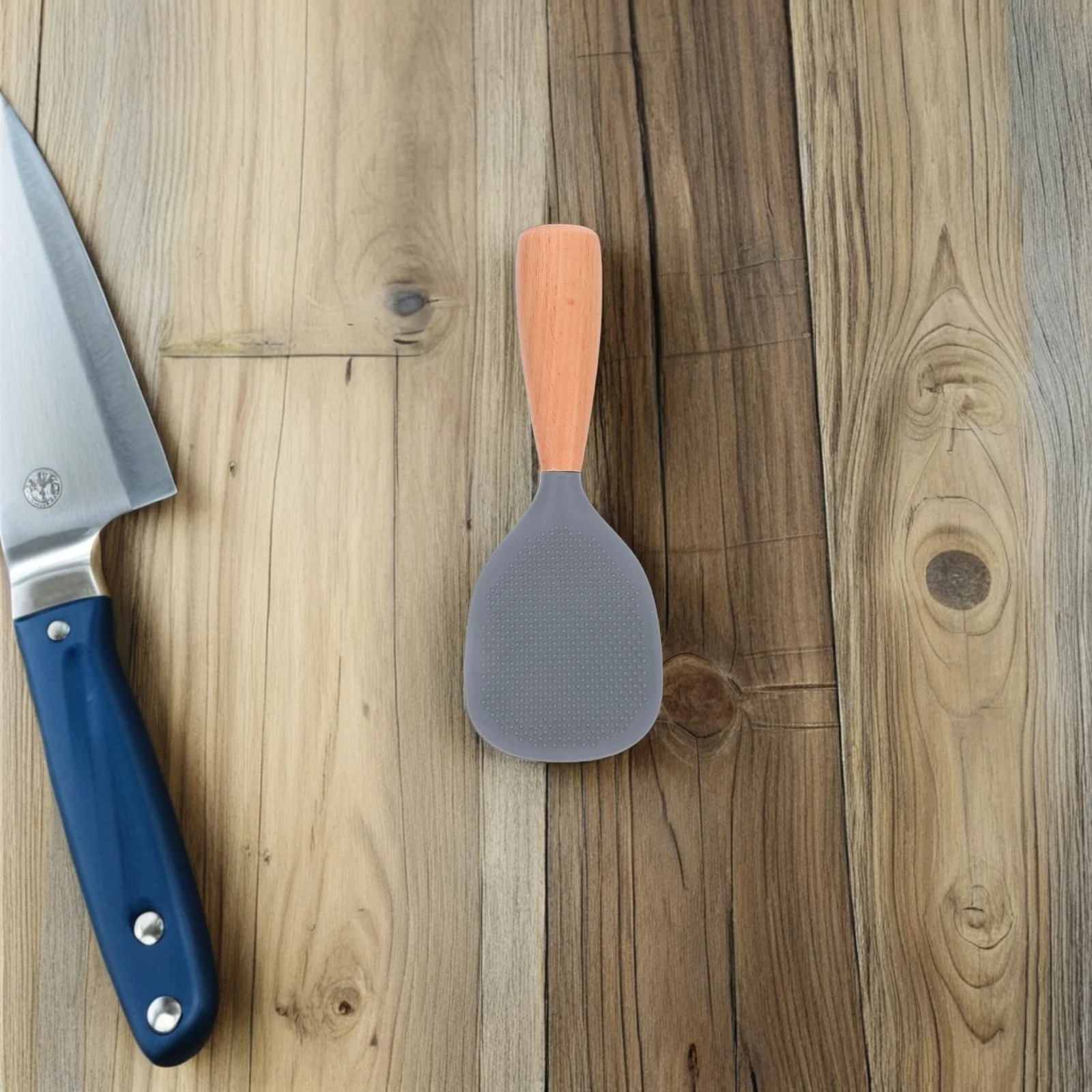 Self-Standing Heat Resistant Silicone Paddle Non-Stick Wooden Handle Rice Spoon Large Kitchen Serving Scoop for Cooker
Self-Standing Heat Resistant Silicone Paddle Non-Stick Wooden Handle Rice Spoon Large Kitchen Serving Scoop for Cooker