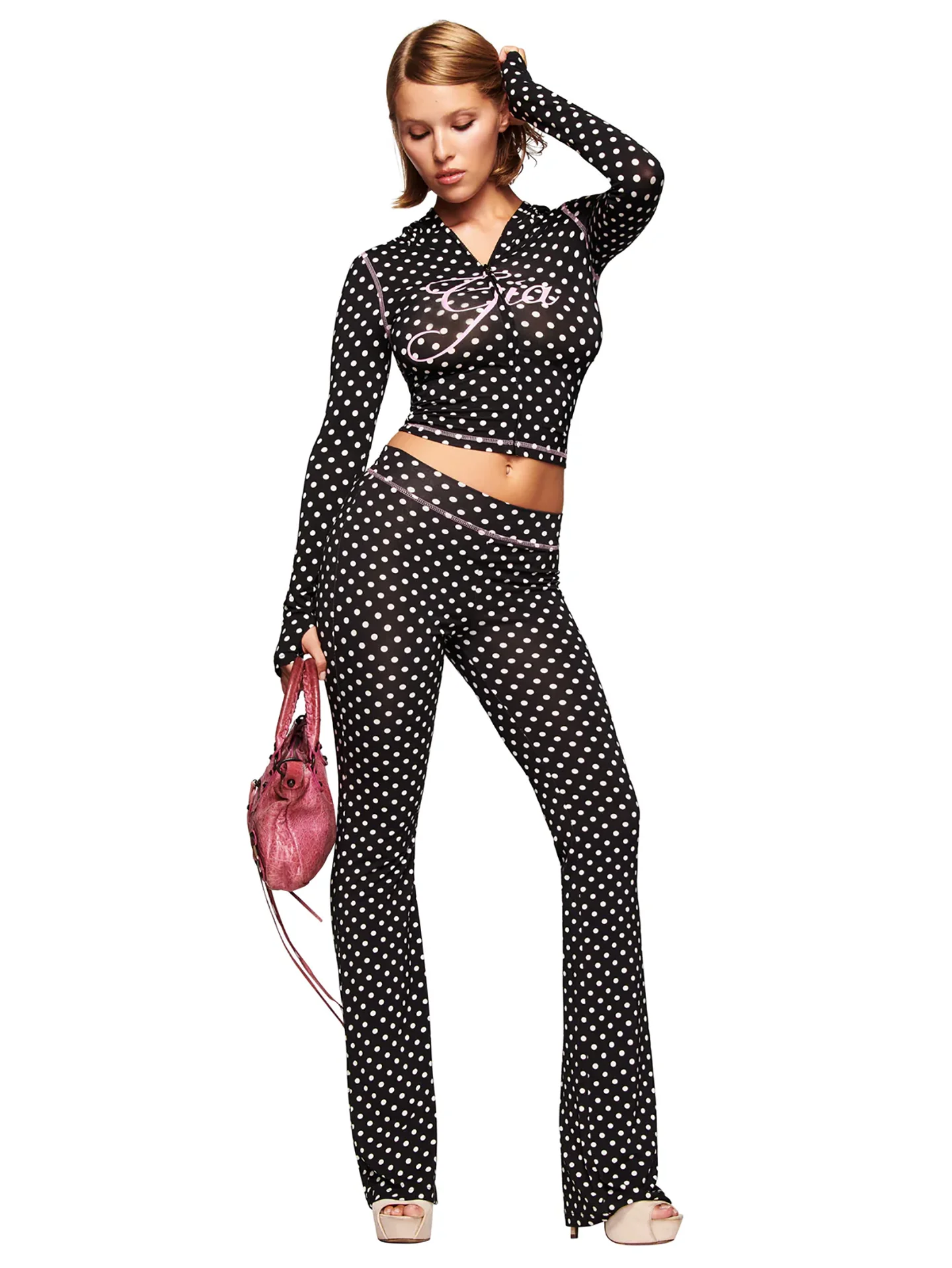 Black White Polka Dot High Elasticity Sporty Tightened Hoodie Set Women's Fashion Casual Wear Summer Autumn Spring Leisure
Black White Polka Dot High Elasticity Sporty Tightened Hoodie Set Women's Fashion Casual Wear Summer Autumn Spring Leisure