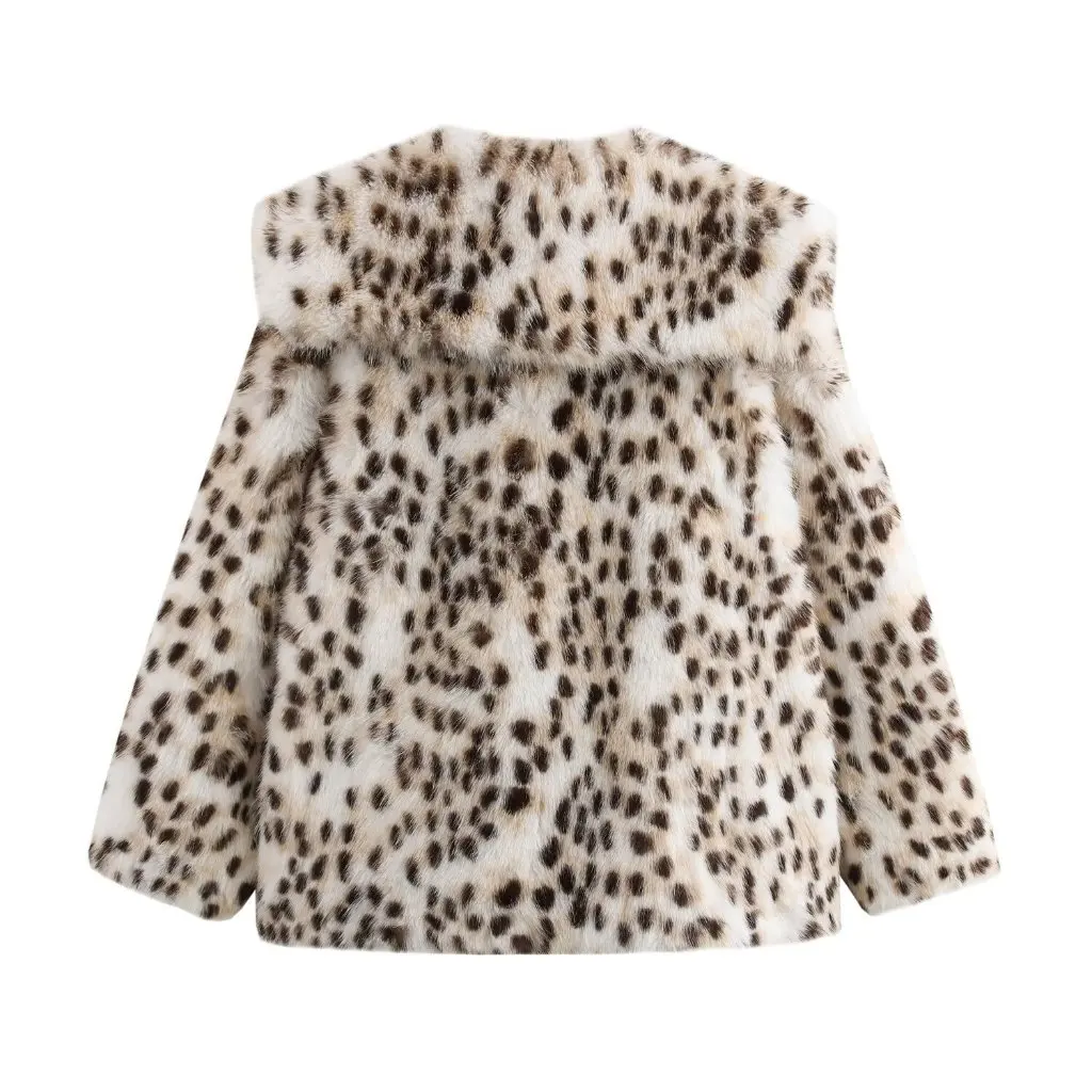 Leopard Print Fur Coat for Women European And American Style Warm Thickened Lapel Autumn Winter New Fashion
Leopard Print Fur Coat for Women European And American Style Warm Thickened Lapel Autumn Winter New Fashion