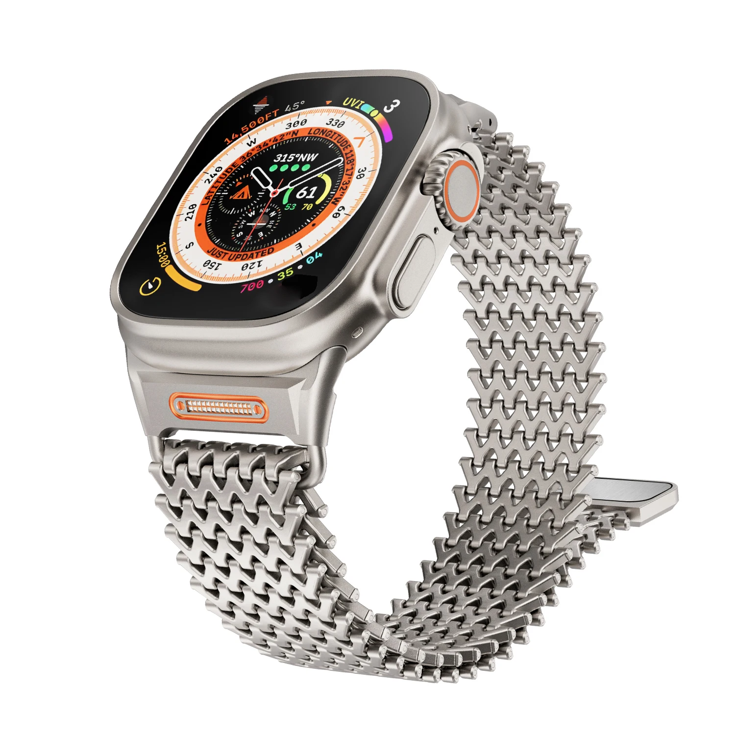 Cool Wave Chain Strap for Apple Watch 49/46/45/44/42mm Premium Stainless Steel Strap for iWatch Ultra S11/10/9/8-1
Cool Wave Chain Strap for Apple Watch 49/46/45/44/42mm Premium Stainless Steel Strap for iWatch Ultra S11/10/9/8-1