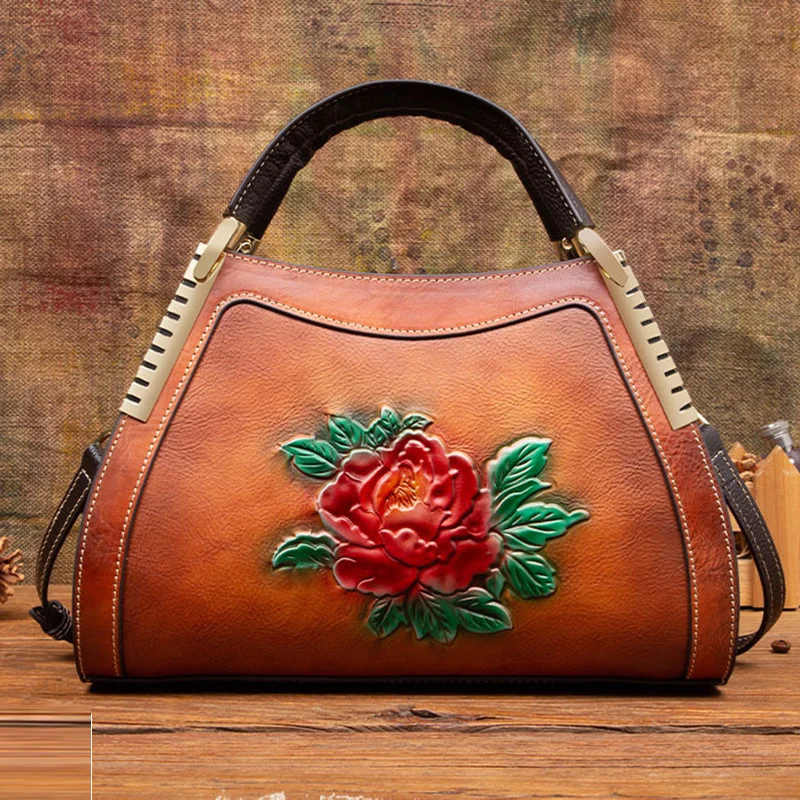 Natural Skin Women Messenger Shoulder Top Handle Bag Floral Designer Female Genuine Leather Handbag Tote Bags
Natural Skin Women Messenger Shoulder Top Handle Bag Floral Designer Female Genuine Leather Handbag Tote Bags