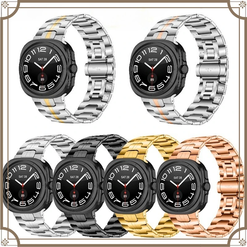 Stainless Steel Watch Band for Samsung Galaxy Watch 8 Ultra 2 Metal Strap Replacement for Samsung Watch 8 Classic Wristband
Stainless Steel Watch Band for Samsung Galaxy Watch 8 Ultra 2 Metal Strap Replacement for Samsung Watch 8 Classic Wristband