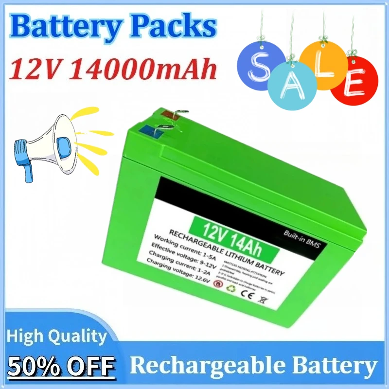 High-Capacity 12V 14000mAh Newly upgraded Battery Pack Rechargeable Battery BMS for Power Supply Solar Energy Storage Model Car
High-Capacity 12V 14000mAh Newly upgraded Battery Pack Rechargeable Battery BMS for Power Supply Solar Energy Storage Model Car