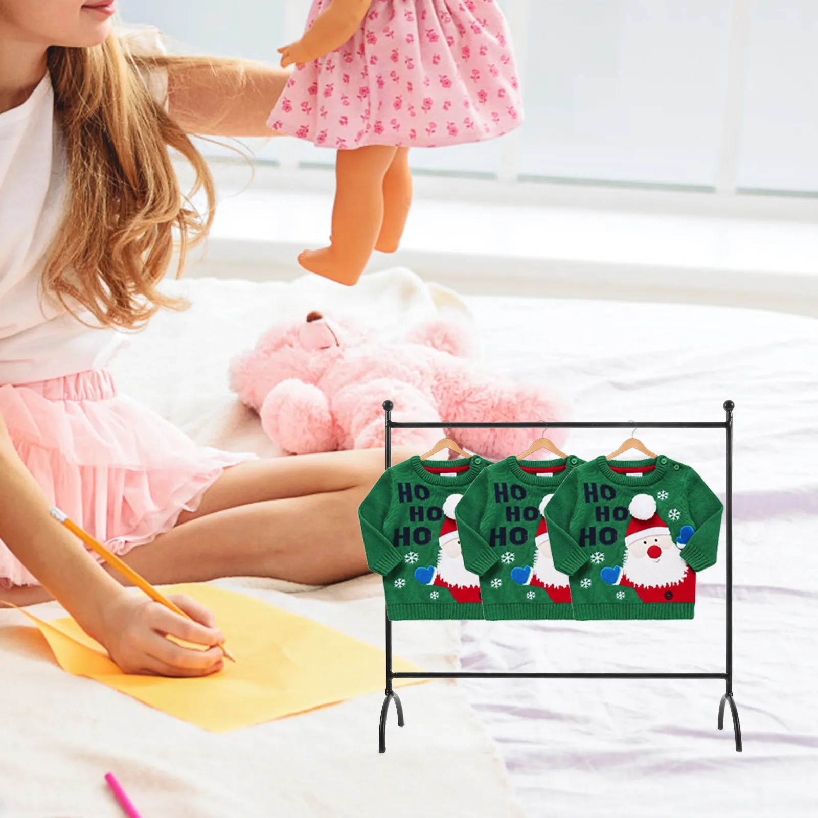 Clothes Hangers Rack Metal Sturdy Miniature Clothes Holder Stand for Apparel Organization Accessories Hanger Rack
Clothes Hangers Rack Metal Sturdy Miniature Clothes Holder Stand for Apparel Organization Accessories Hanger Rack