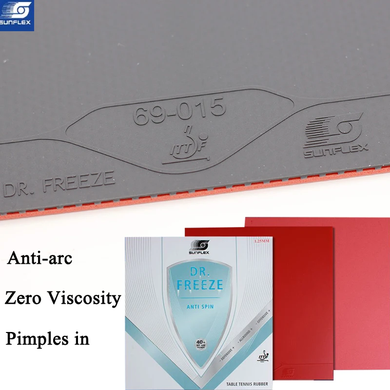 SUNFLEX DR.FREEZE Anti-arc Table Tennis Rubber Pimples in Non-sticky Germany Ping Pong Rubber with 1.25mm Sponge ITTF Approved
SUNFLEX DR.FREEZE Anti-arc Table Tennis Rubber Pimples in Non-sticky Germany Ping Pong Rubber with 1.25mm Sponge ITTF Approved