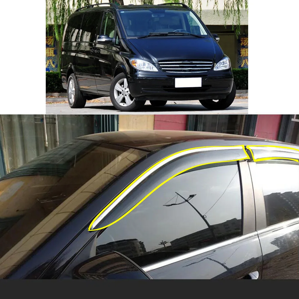 Plastic Window Glass Wind Visor Rain/Sun Guard Vent For Mercedes Benz V-Class VITO VANEO VIANO 2010 2011 2013 2013 2014 2015
Plastic Window Glass Wind Visor Rain/Sun Guard Vent For Mercedes Benz V-Class VITO VANEO VIANO 2010 2011 2013 2013 2014 2015