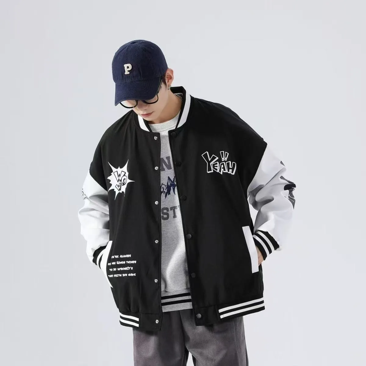 ex Baseball Jaet 202, весна-осень, свободное студенческое повседневное пальто из полиэфирного волокна, длинное све, обычная длина
ex Baseball Jaet 202, весна-осень, свободное студенческое повседневное пальто из полиэфирного волокна, длинное све, обычная длина