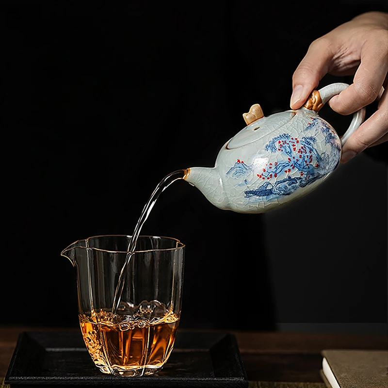 New Chinese Style Ru Kiln Linglang Teapot Ceramic Single Filter Pot Product Business Gift Lucky Teapots
New Chinese Style Ru Kiln Linglang Teapot Ceramic Single Filter Pot Product Business Gift Lucky Teapots