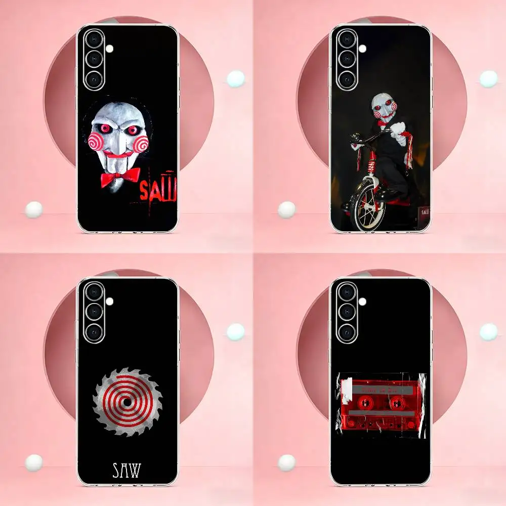 Horror S-Saw Jigsaw-es Phone Case For Samsung Transparent Soft TPU Case A73,A72,A71,A70,A53,A52,A51
Horror S-Saw Jigsaw-es Phone Case For Samsung Transparent Soft TPU Case A73,A72,A71,A70,A53,A52,A51