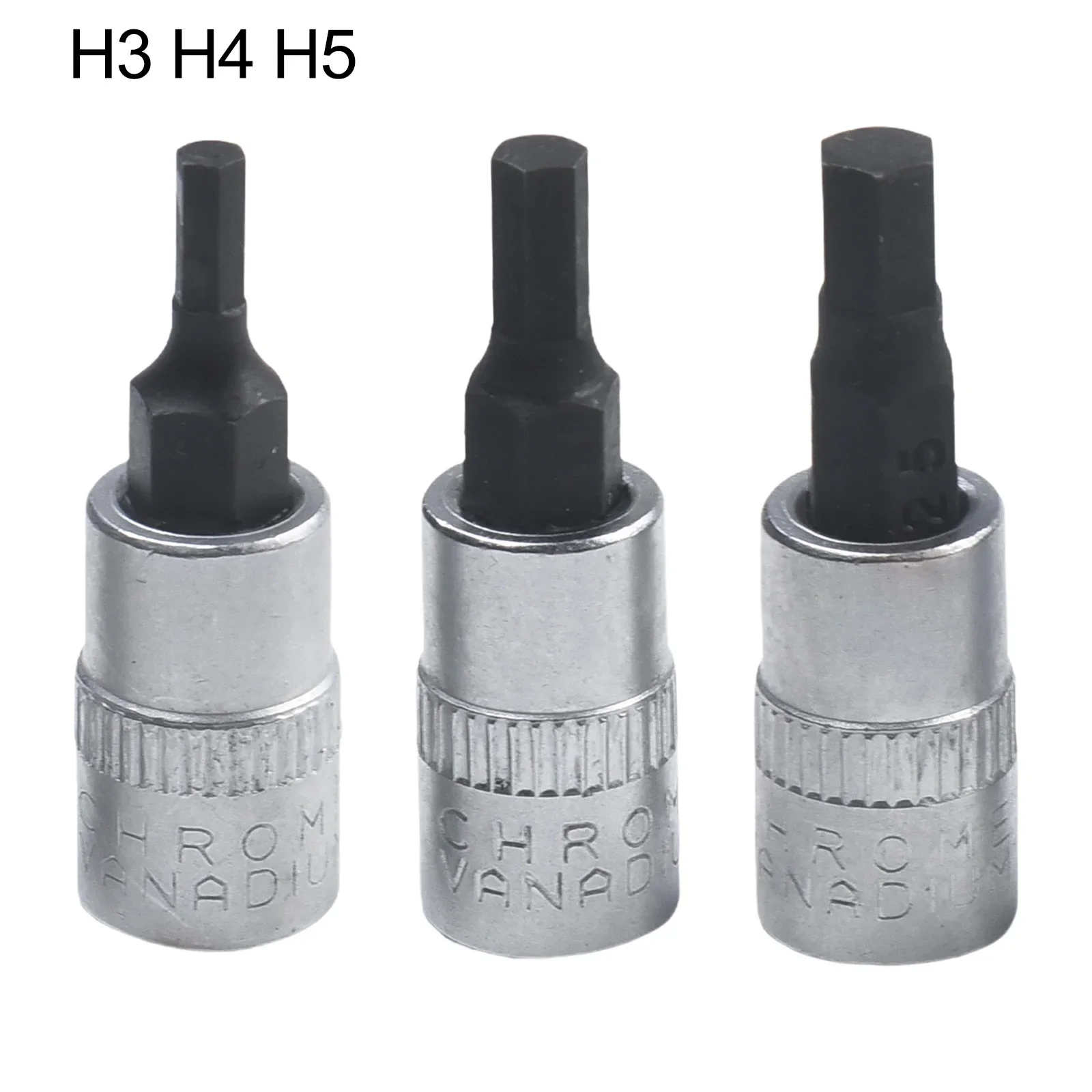 1/4 Inch Drive Hex Bit Socket 38mm 3pcs 6.35mm / 1/4" Chrome Vanadium Steel H3 H4 H5 Or H6 Silver For Factory
1/4 Inch Drive Hex Bit Socket 38mm 3pcs 6.35mm / 1/4" Chrome Vanadium Steel H3 H4 H5 Or H6 Silver For Factory