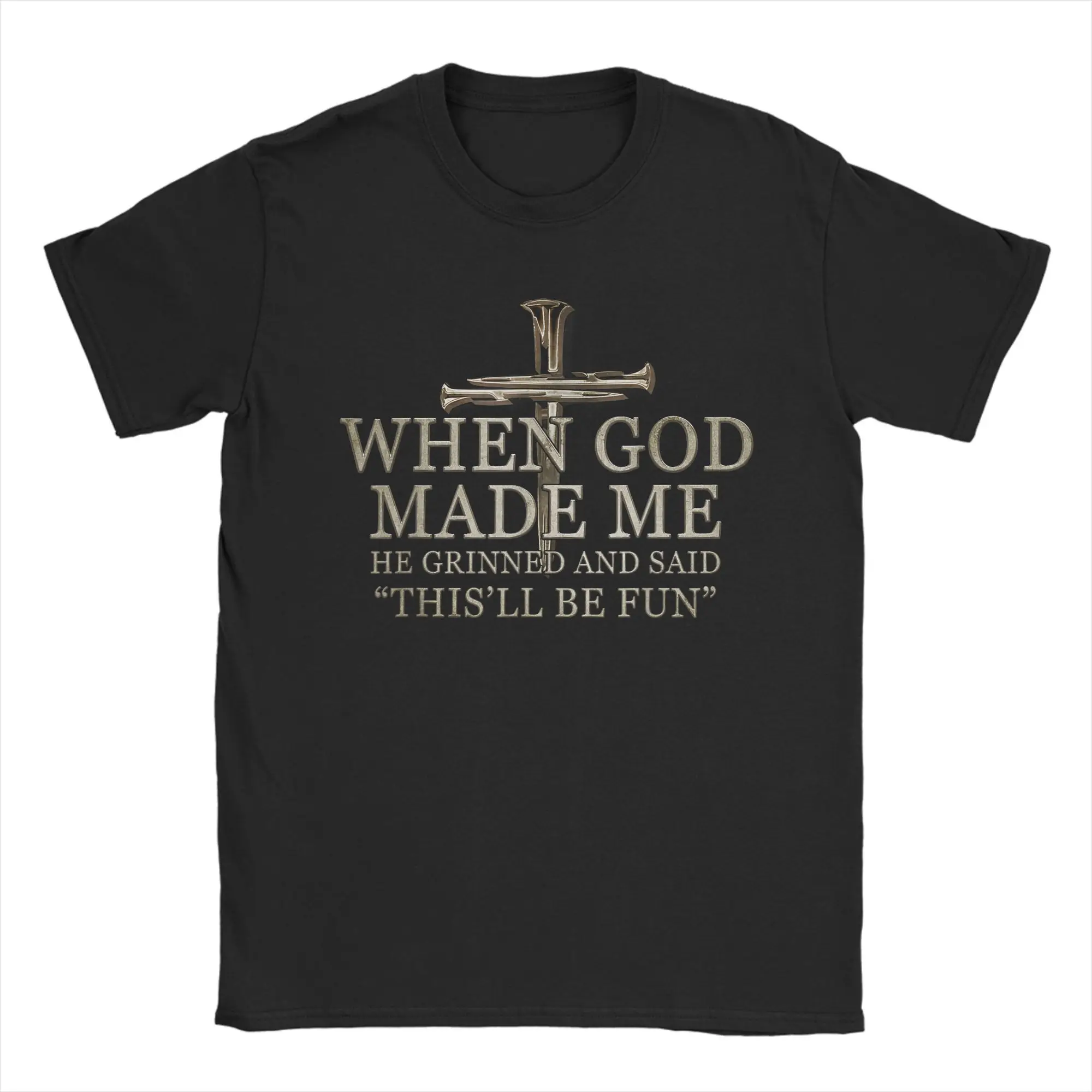 Футболка из 100% хлопка When God Made Me He Grinned And Said для мужчин, летние футболки в уличном стиле, футболки с круглым вырезом, свободные топы большого размера
Футболка из 100% хлопка When God Made Me He Grinned And Said для мужчин, летние футболки в уличном стиле, футболки с круглым вырезом, свободные топы большого размера