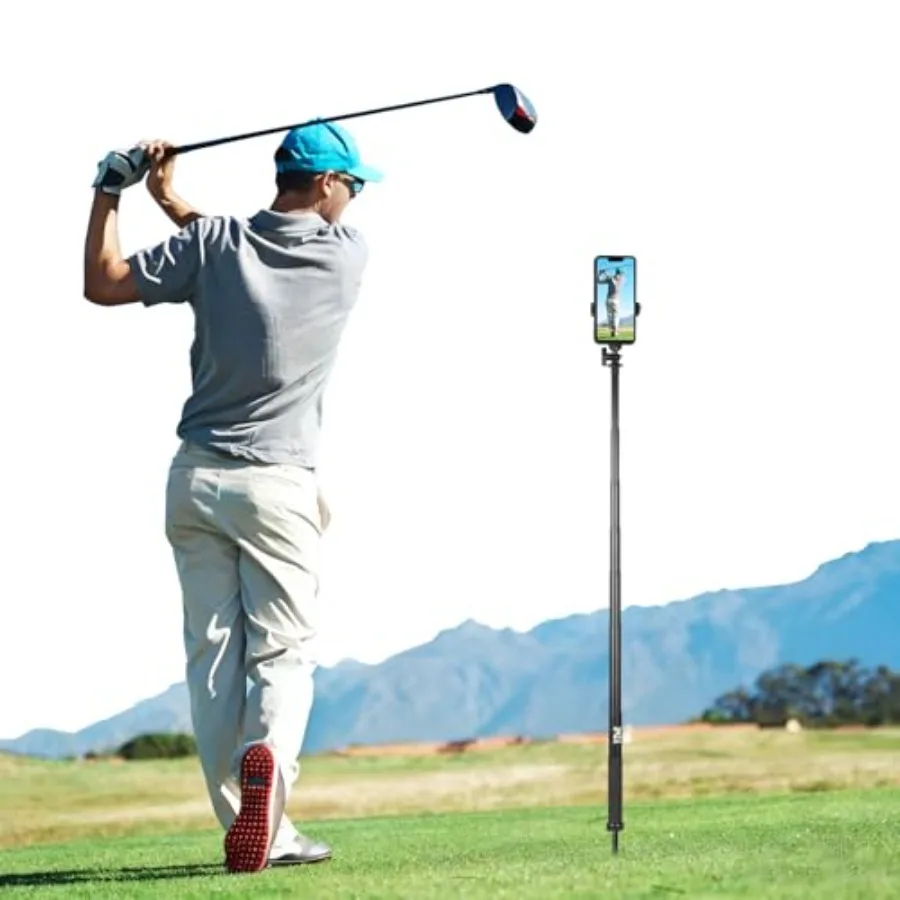Golf Tripod Monopod, 47" Selfie Stick for Golf Swing Training and Recording with Spike, Tripod, Magnetic Phone Holder, 1/4"-20
Golf Tripod Monopod, 47" Selfie Stick for Golf Swing Training and Recording with Spike, Tripod, Magnetic Phone Holder, 1/4"-20