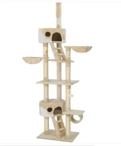 240 cm Tall and Floor to Ceiling Cat Tree Kitty Tower Climbing Activity Center Scratching Post Adjustable
240 cm Tall and Floor to Ceiling Cat Tree Kitty Tower Climbing Activity Center Scratching Post Adjustable