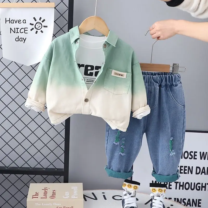 Boys Spring Three piece Set 2025 New Baby Clothes Children's Spring and Autumn Casual Jacket T-shirt Pants
Boys Spring Three piece Set 2025 New Baby Clothes Children's Spring and Autumn Casual Jacket T-shirt Pants