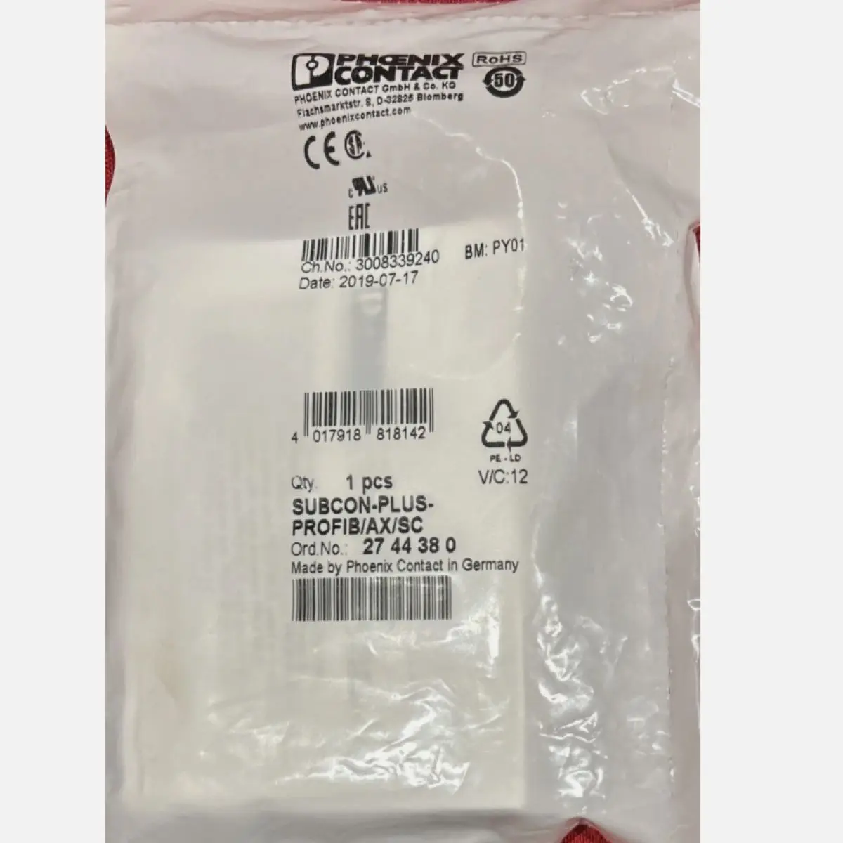 2744380 SUBCON-PLUS-PROFIB/AX/SC - D-SUB bus connector
2744380 SUBCON-PLUS-PROFIB/AX/SC - D-SUB bus connector