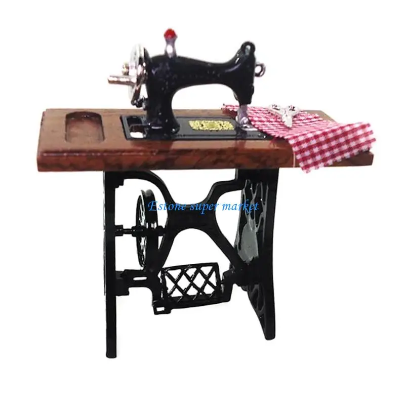 090B Collectible Miniature Sewing Machine Set for 1/12 Scale Miniature Home Displays
090B Collectible Miniature Sewing Machine Set for 1/12 Scale Miniature Home Displays