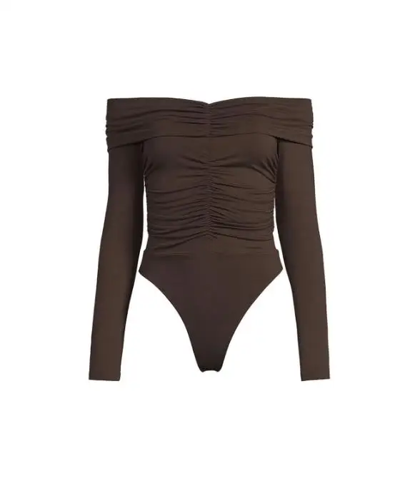 Bodysuit Women 2026 Spring Summer New Solid Color Off Shoulder Long Sleeve Ruched Casual Slim Fit Daily Bodysuit Y2K Top
Bodysuit Women 2026 Spring Summer New Solid Color Off Shoulder Long Sleeve Ruched Casual Slim Fit Daily Bodysuit Y2K Top