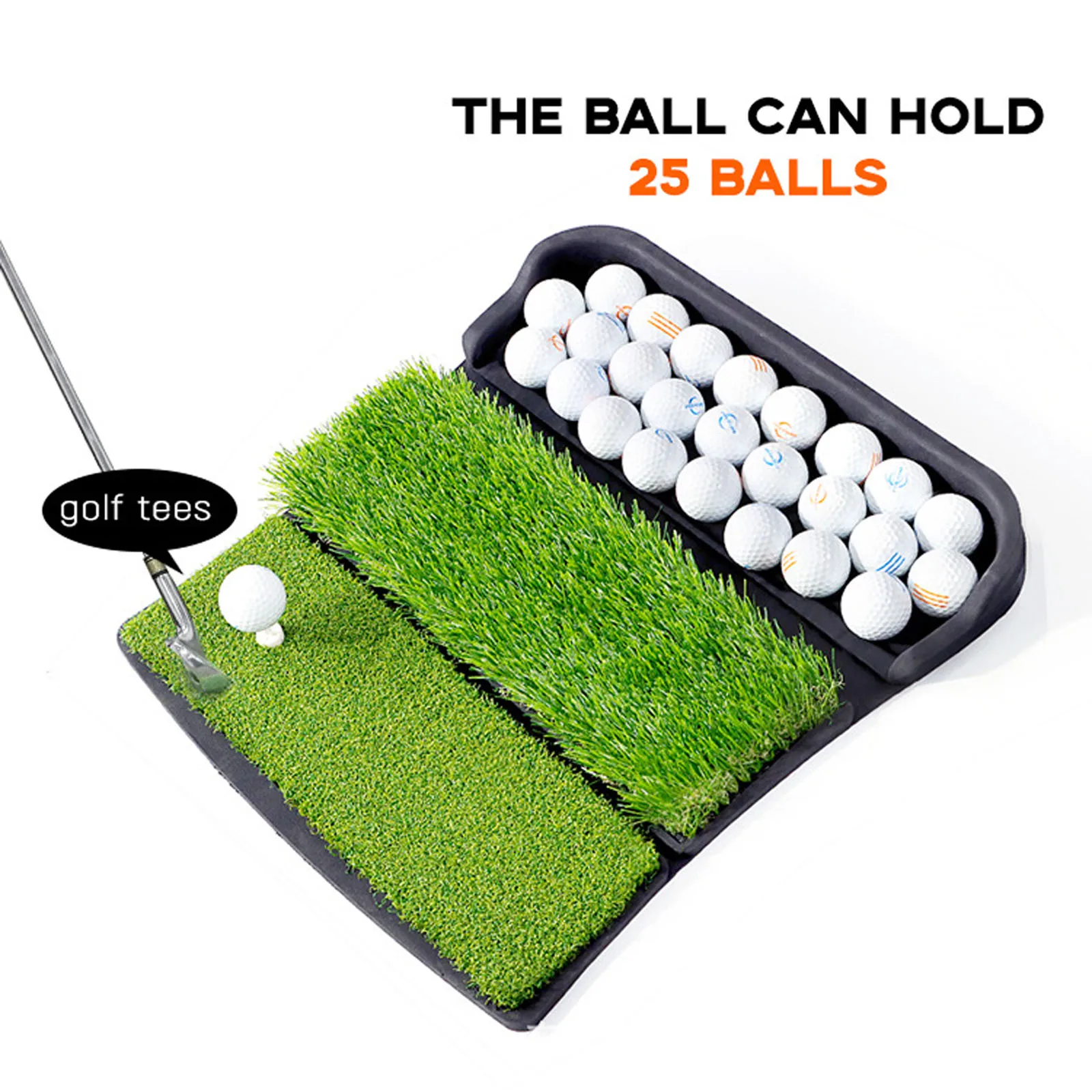 3-in-1 Foldable Golf Practice Mat Indoor Outdoor Training Aid Rubber Bottom Hitting Pad with Ball Tray
3-in-1 Foldable Golf Practice Mat Indoor Outdoor Training Aid Rubber Bottom Hitting Pad with Ball Tray