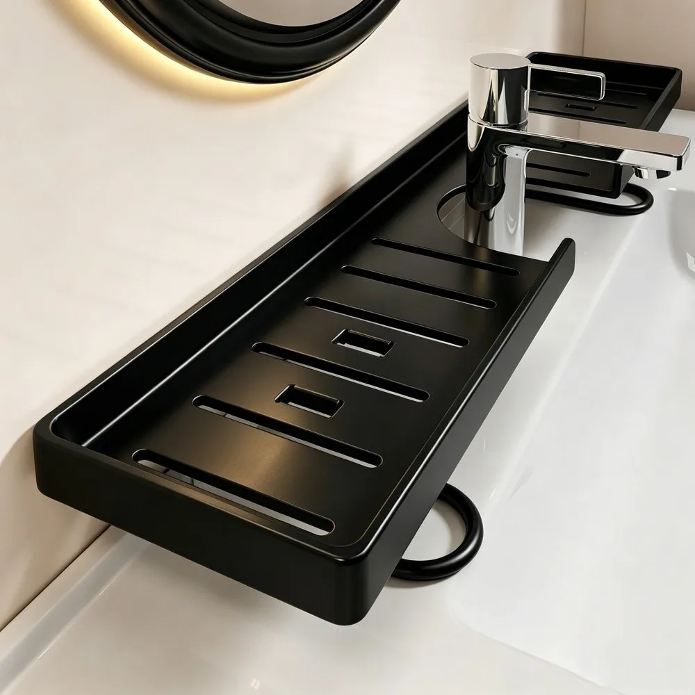 Minimalist Bathroom Storage Rack Waterproof Rustproof Faucet Storage Shelf Water Drainage Large Capacity Kitchen Sink Holder
Minimalist Bathroom Storage Rack Waterproof Rustproof Faucet Storage Shelf Water Drainage Large Capacity Kitchen Sink Holder