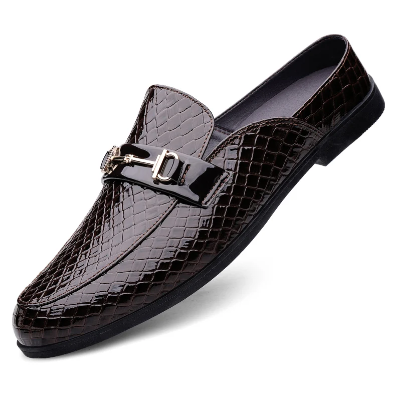 Men's new half-tray casual leather shoes, lazy one-pedal men's soft and comfortable leather shoes
Men's new half-tray casual leather shoes, lazy one-pedal men's soft and comfortable leather shoes