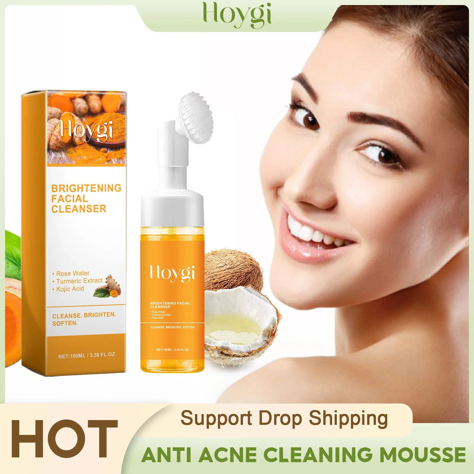 Turmeric Cleanser Anti Acne Oil Control Blackhead Remover Skin Cleansing Brightening Rejuvenation Face Wash Foam Face Cleanser
Turmeric Cleanser Anti Acne Oil Control Blackhead Remover Skin Cleansing Brightening Rejuvenation Face Wash Foam Face Cleanser