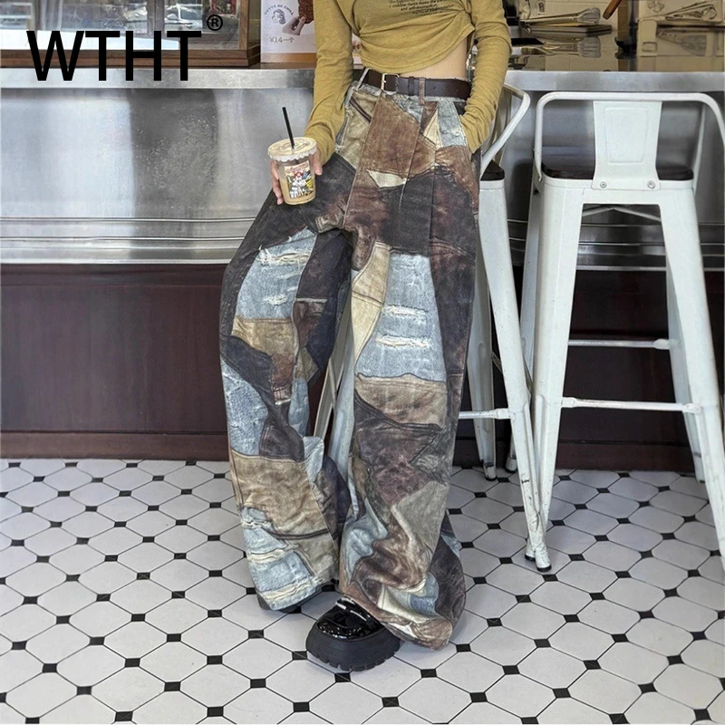 WTHT Fashion Men's Patchwor Do Old Deign High Street Denim Pants Vintage High-waisted Wide Leg Jeans Male 2025 Autumn 2A2412
WTHT Fashion Men's Patchwor Do Old Deign High Street Denim Pants Vintage High-waisted Wide Leg Jeans Male 2025 Autumn 2A2412
