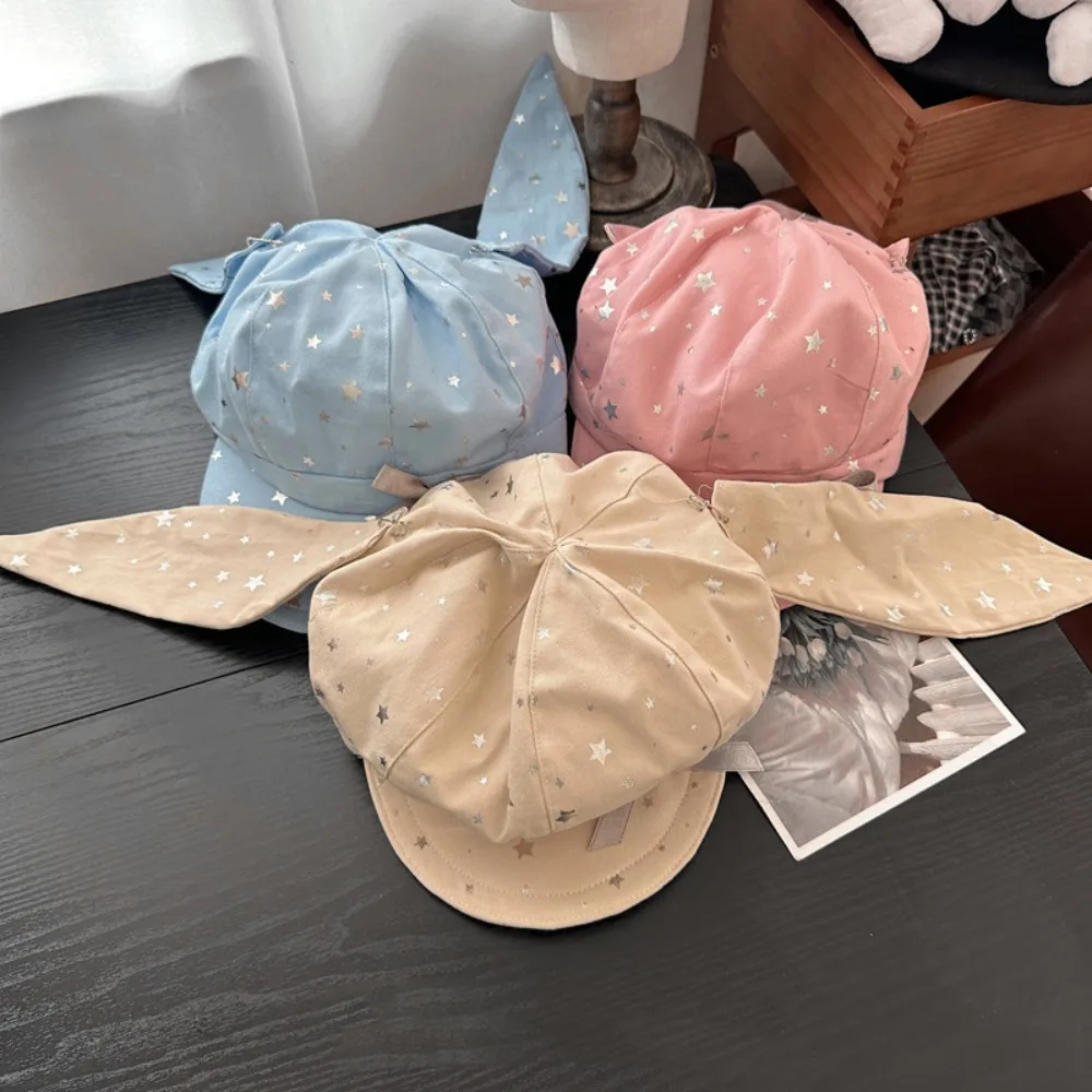 Cotton Silver Star Bowknot Cap Sunscreen Y2K Detachable Rabbit Ears Hat Retro Hip Hop Bunny Ears Berets Cap Girl
Cotton Silver Star Bowknot Cap Sunscreen Y2K Detachable Rabbit Ears Hat Retro Hip Hop Bunny Ears Berets Cap Girl