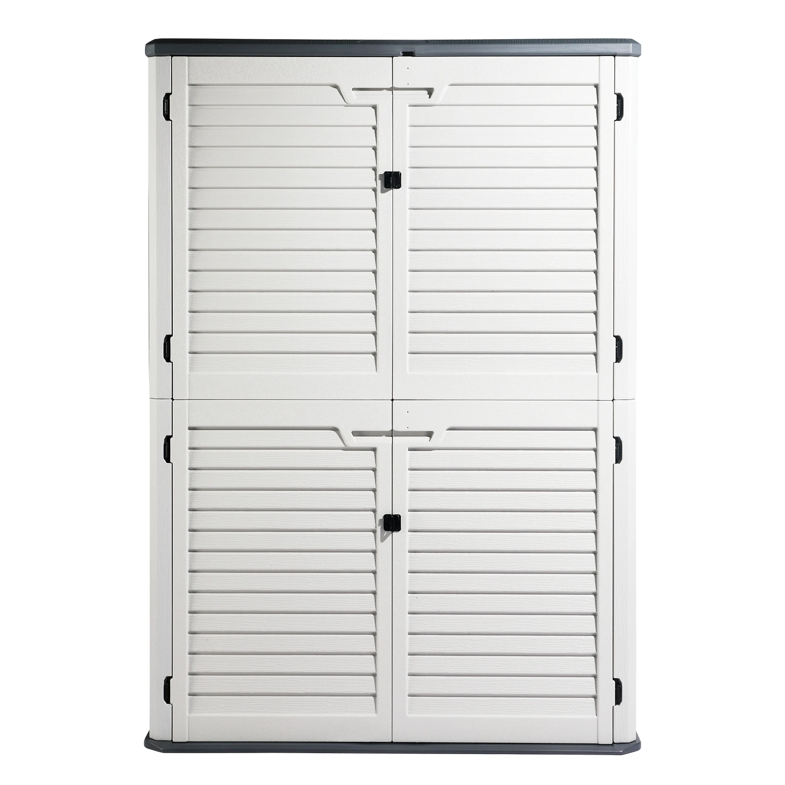 Outdoor Storage Shed with Floor, 50 Cu.Ft Outdoor Waterproof Double-Layer Storage Cabinet Gray & White
Outdoor Storage Shed with Floor, 50 Cu.Ft Outdoor Waterproof Double-Layer Storage Cabinet Gray & White
