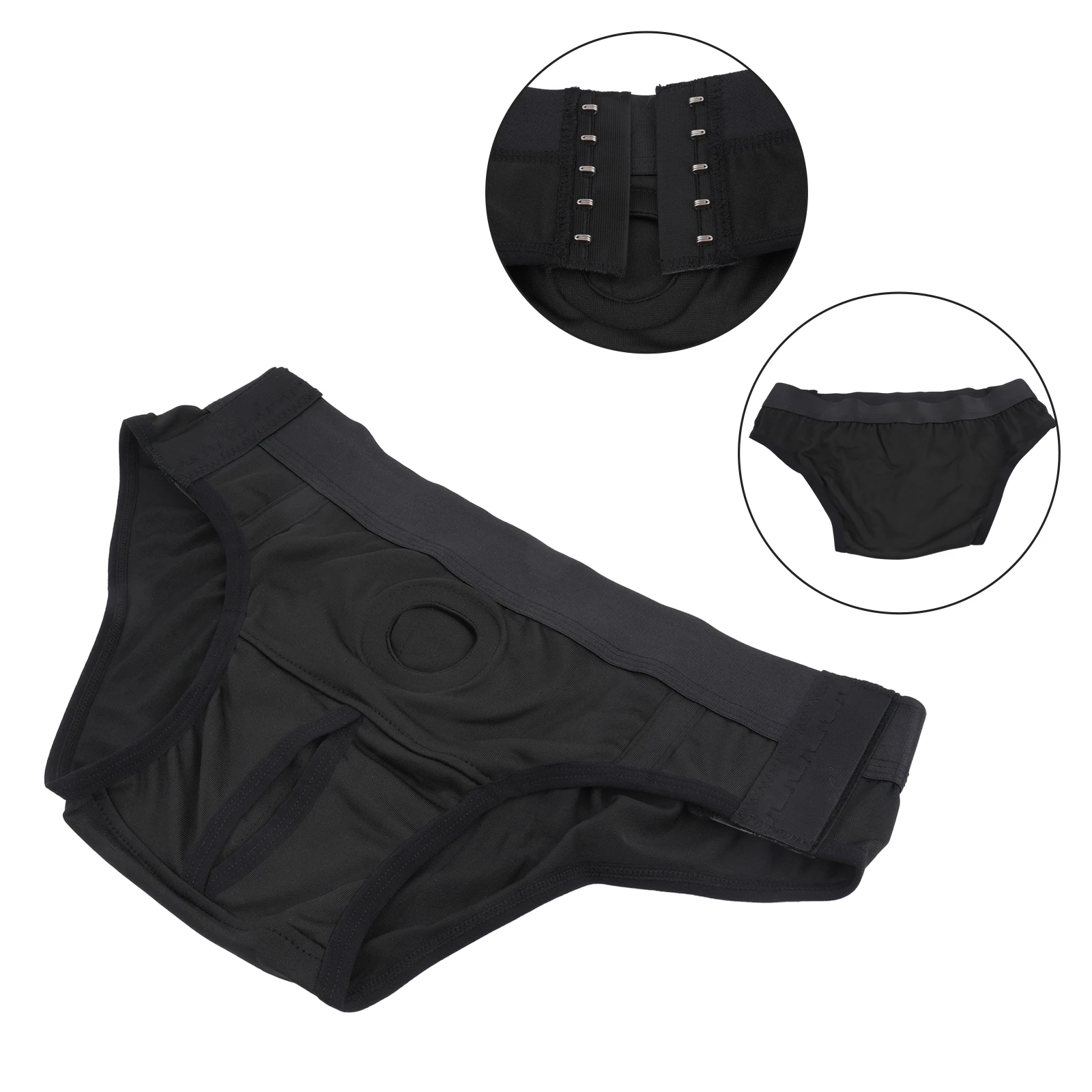 Sexy Women Men Unisex Les Adjustable Briefs Underwear Hole Hollow Out Black Panties Lesbian Underpants Gay Erotic Lingerie
Sexy Women Men Unisex Les Adjustable Briefs Underwear Hole Hollow Out Black Panties Lesbian Underpants Gay Erotic Lingerie