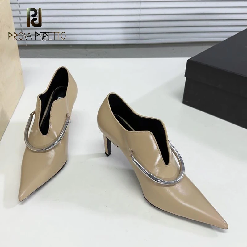 Vintage Style Pointed Toe Women High Heel Single Shoes Stiletto High Quality Sheepskin Leather Elegant Lady V Mouth Shoe
Vintage Style Pointed Toe Women High Heel Single Shoes Stiletto High Quality Sheepskin Leather Elegant Lady V Mouth Shoe