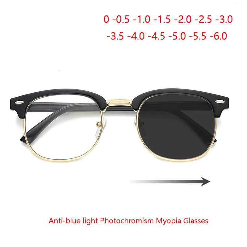 0 -0.5 -0.75 To -6.0 Sun Photochromic Lenses Prescription Spectacles Blue Light Blocker Anti Reflection Short-sighted Eyeglasses
0 -0.5 -0.75 To -6.0 Sun Photochromic Lenses Prescription Spectacles Blue Light Blocker Anti Reflection Short-sighted Eyeglasses