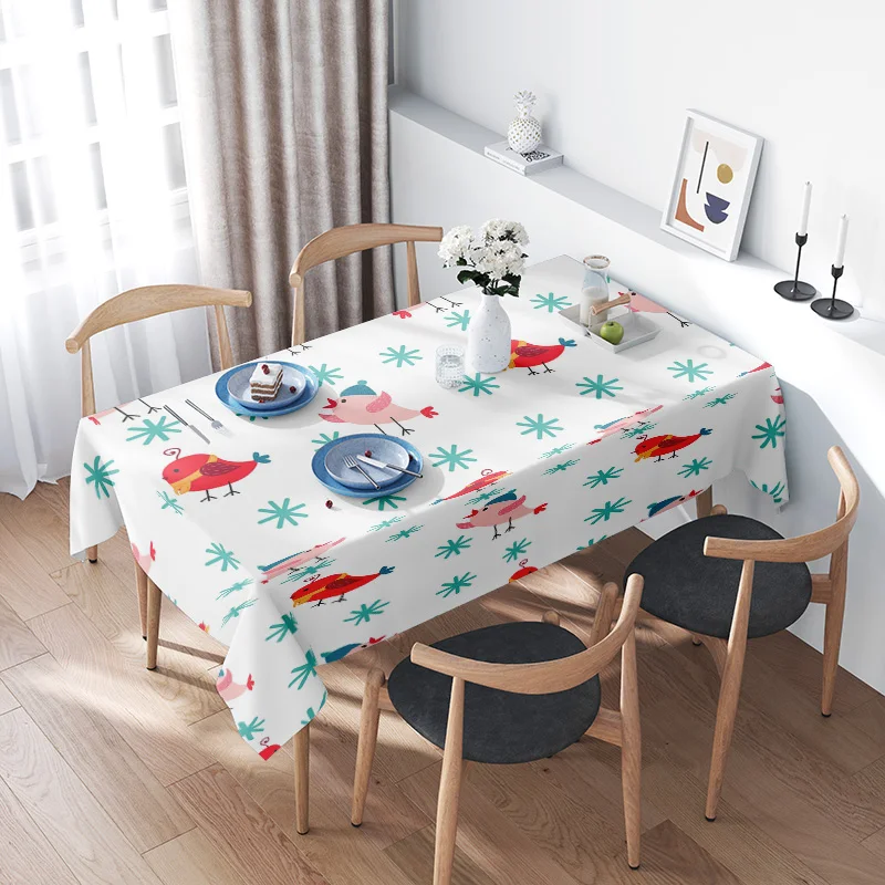 Christmas Tablecloth 2019 Holiday Printed Snowflake Birds Blue Red White Dining Room Decoration
Christmas Tablecloth 2019 Holiday Printed Snowflake Birds Blue Red White Dining Room Decoration