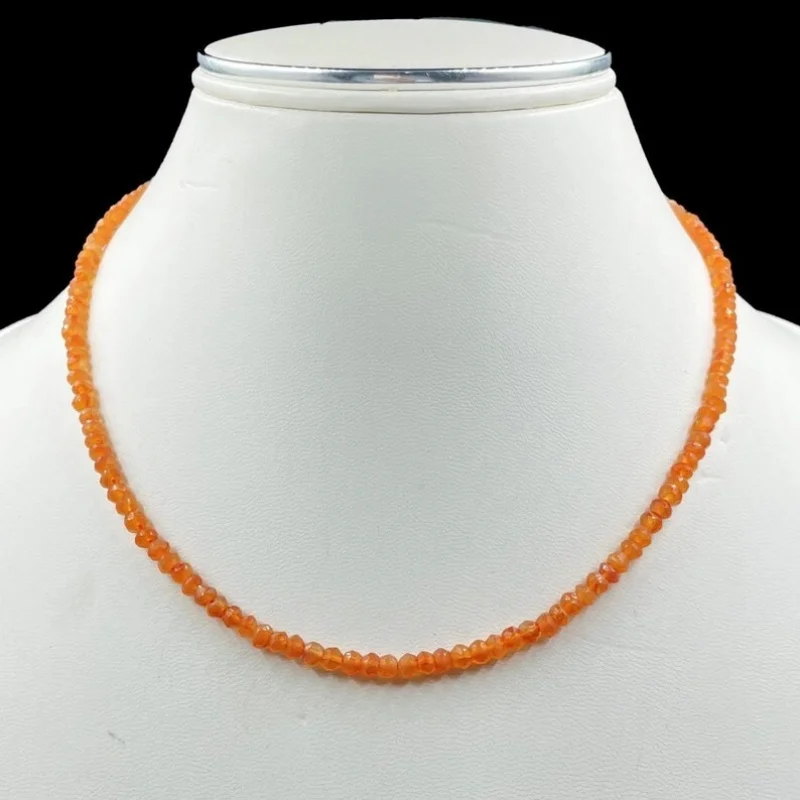 Natural Carnelian Faceted Rondelle Gemstone Beaded 3-4MM Choker Necklaces 18''
Natural Carnelian Faceted Rondelle Gemstone Beaded 3-4MM Choker Necklaces 18''