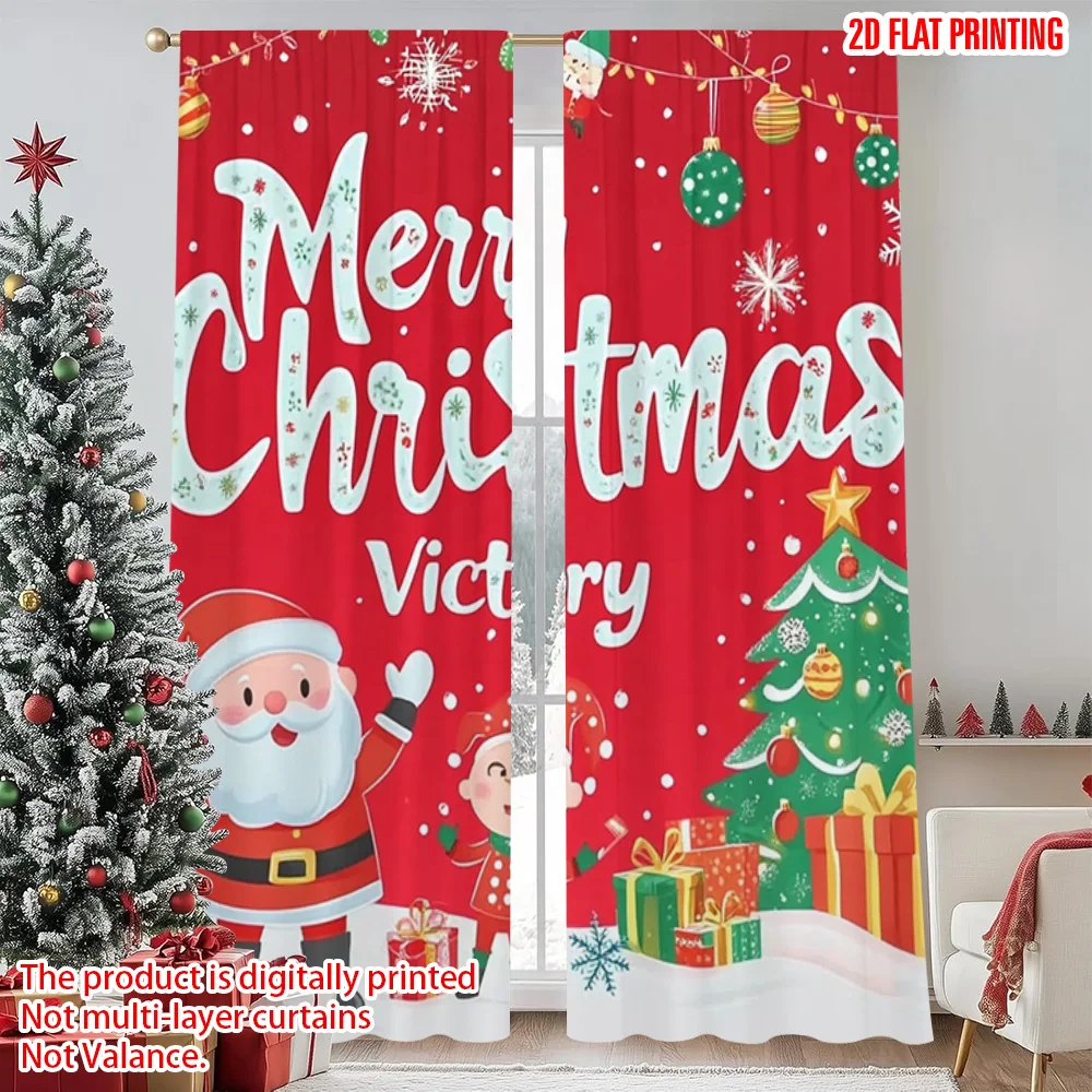 2pcs 2D flat printing Merry Christmas Curtain Father Christmas 02 Versatile 100% Polyester Without Electricity Family Party
2pcs 2D flat printing Merry Christmas Curtain Father Christmas 02 Versatile 100% Polyester Without Electricity Family Party