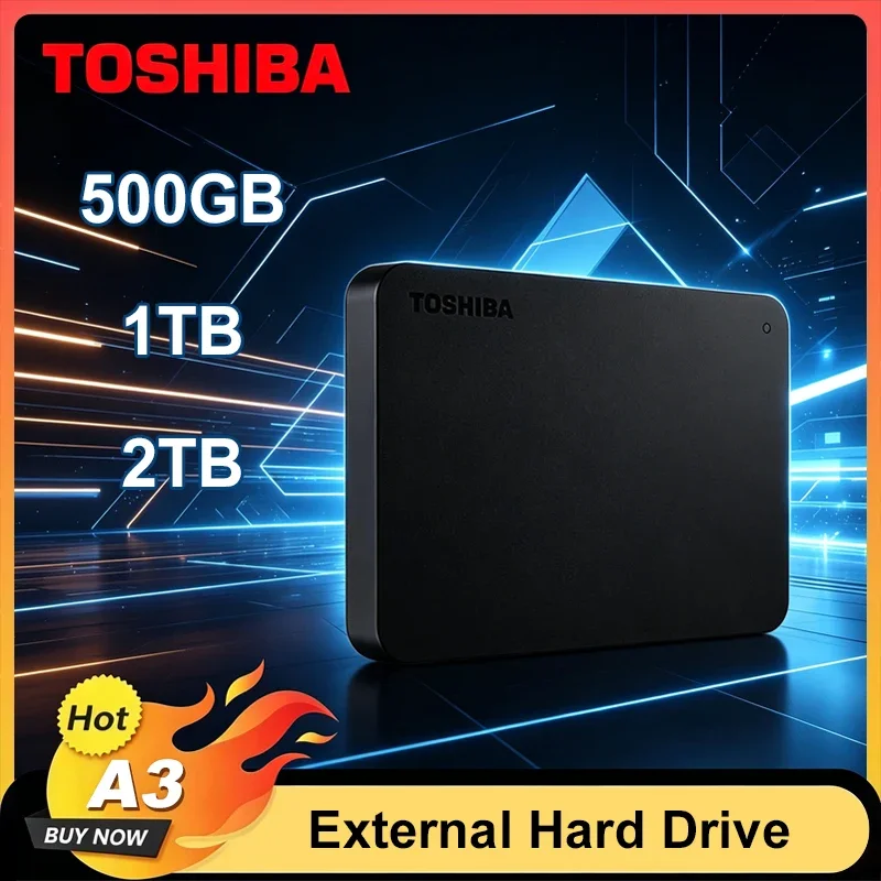 Toshiba A3 HDTB410YK3AA Canvio Basics 500GB 1TB 2TB 4TB Disco Rígido Externo Portátil USB 3.0, Preto
Toshiba A3 HDTB410YK3AA Canvio Basics 500GB 1TB 2TB 4TB Disco Rígido Externo Portátil USB 3.0, Preto