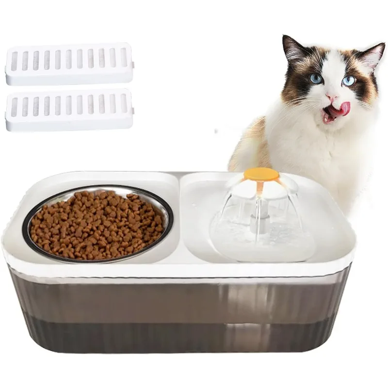 Cat Water Fountain Food Bowl Stainless Steel, 101oz/3L Automatic Pet Water Fountain, Dog Water Dispenser
Cat Water Fountain Food Bowl Stainless Steel, 101oz/3L Automatic Pet Water Fountain, Dog Water Dispenser