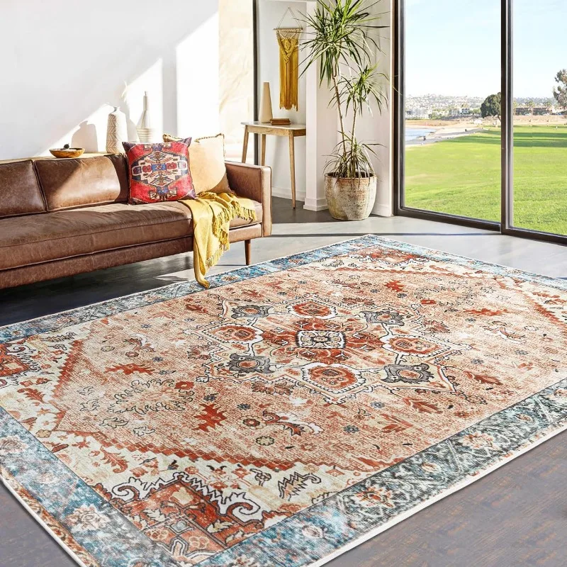 5x7 Ultra-Thin Washable Vintage Area Rug,Non-Slip Backing Soft Velvet Rugs,Stain Resistant Washable Rug
5x7 Ultra-Thin Washable Vintage Area Rug,Non-Slip Backing Soft Velvet Rugs,Stain Resistant Washable Rug