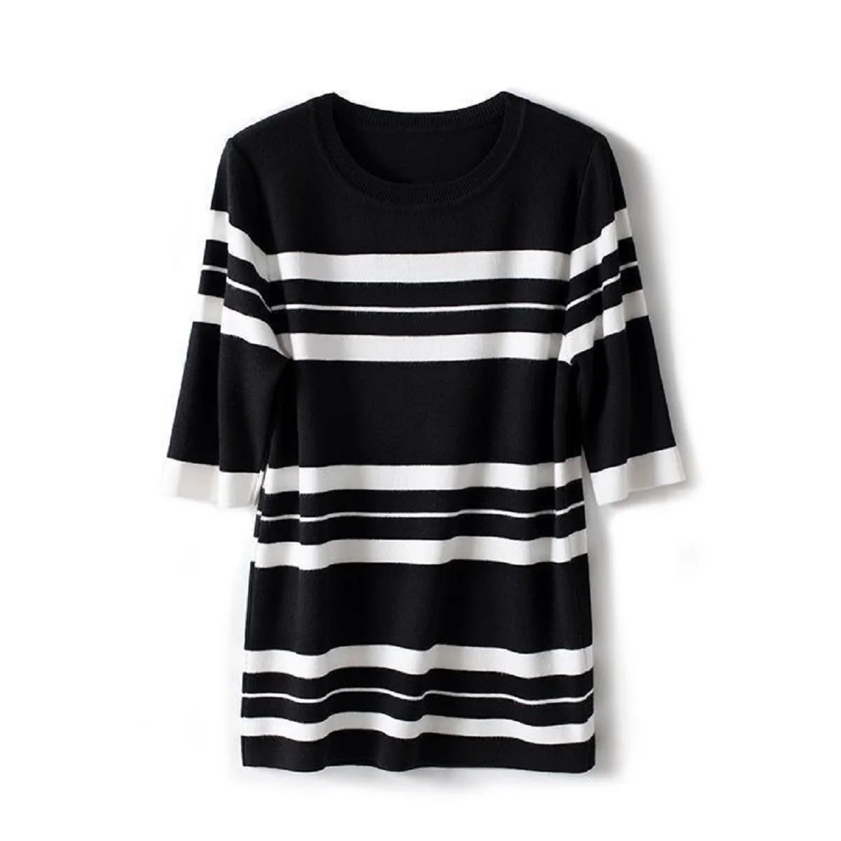 Plus Size Women Striped Sweater Short Sleeve Summer Spring Pullover Korean Fashion Lightweight Crew Neck Female Clothing
Plus Size Women Striped Sweater Short Sleeve Summer Spring Pullover Korean Fashion Lightweight Crew Neck Female Clothing