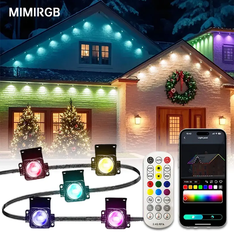 LED Smart Outdoor String Lights IP67 Waterproof With App Control Remote Music Sync for Patio Eave Party Decoration Lighting
LED Smart Outdoor String Lights IP67 Waterproof With App Control Remote Music Sync for Patio Eave Party Decoration Lighting