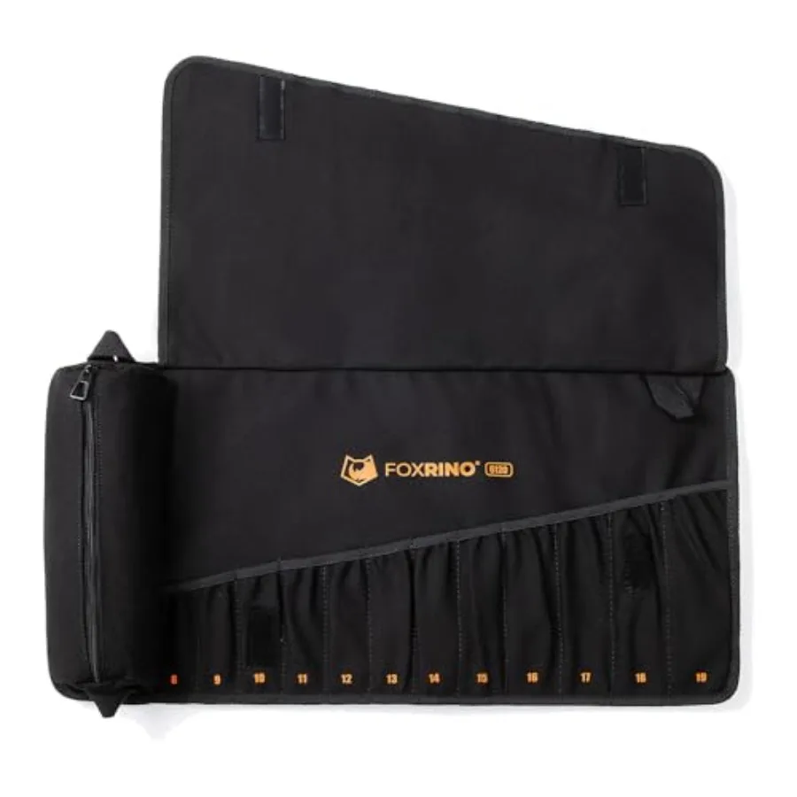 Wrench Roll, Wrench Roll Up Pouch, 12-Pocket Heavy Duty Canvas Wrench Organizer Bag for Metric Combination Wrenches, Portable T
Wrench Roll, Wrench Roll Up Pouch, 12-Pocket Heavy Duty Canvas Wrench Organizer Bag for Metric Combination Wrenches, Portable T